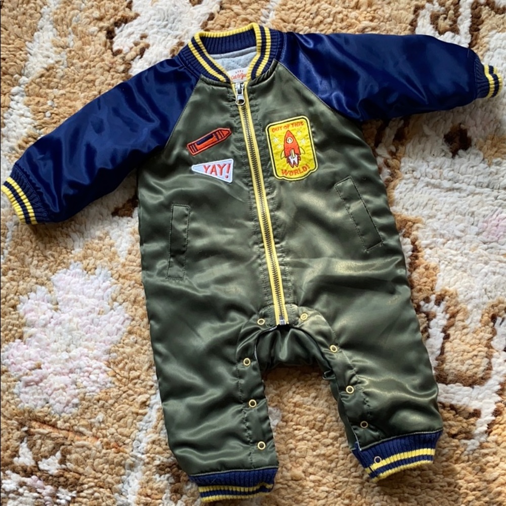 Cat & Jack baby 3-6 months satin jacket onesie